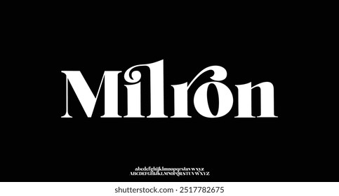 Elegante incrível alfabeto letras fonte e número. Clássico Lettering minimal Fashion Designs. Fontes tipográficas normais maiúsculas e minúsculas. ilustração vetorial