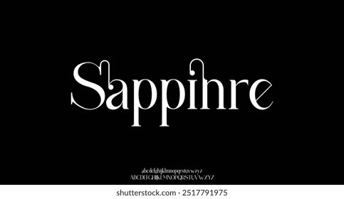 Elegante incrível alfabeto letras fonte e número. fonte única serif. Clássico Lettering minimal Fashion Designs. Fontes tipográficas normais maiúsculas e minúsculas. ilustração vetorial