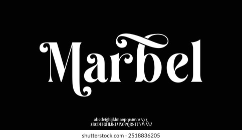 Elegante incrível alfabeto letras fonte e número. fonte única serif. Clássico Lettering minimal Fashion Designs. Fontes tipográficas normais maiúsculas e minúsculas. ilustração vetorial
