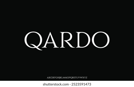 Elegante incrível alfabeto letras fonte e número. fonte única serif. Clássico Lettering minimal Fashion Designs. Fontes tipográficas normais maiúsculas e minúsculas. ilustração vetorial