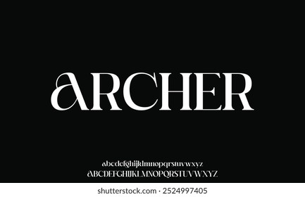 Elegant awesome alphabet letters font and number. unique serif font. Classic Lettering Minimal Fashion Designs. Typography fonts regular uppercase and lowercase. vector illustration