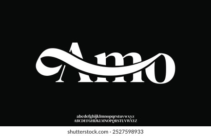 Elegante incrível alfabeto letras fonte e número. fonte única serif. Clássico Lettering minimal Fashion Designs. Fontes tipográficas normais, maiúsculas e minúsculas.
