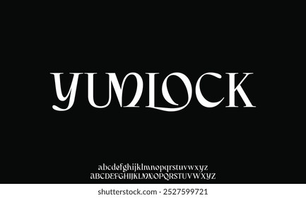 Elegante incrível alfabeto letras fonte e número. fonte única serif. Clássico Lettering minimal Fashion Designs. Fontes tipográficas normais maiúsculas e minúsculas. ilustração vetorial