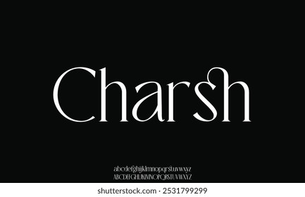 Elegante incrível alfabeto letras fonte e número. fonte única serif. Clássico Lettering minimal Fashion Designs. Fontes tipográficas normais maiúsculas e minúsculas. ilustração vetorial