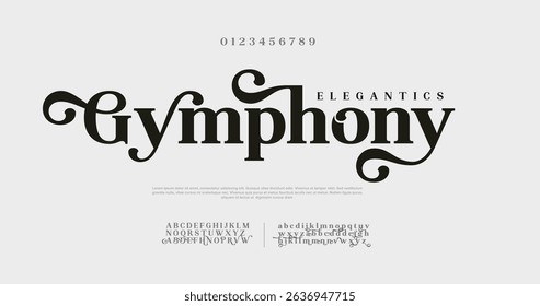 Elegant awesome alphabet letters font. unique serif font. Classic Lettering Minimal Fashion Designs. Typography fonts regular. vector illustration
