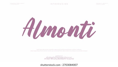 Elegante incrível alfabeto letras fonte e número. Clássico Lettering minimal Fashion Designs. Fontes tipográficas normais maiúsculas e minúsculas. ilustração vetorial