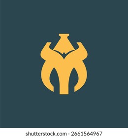 Elegant AY monogram with sharp edges for modern branding