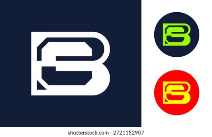 Vector elegante del logotipo de B C