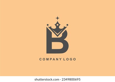 
Elegant B letter logo with crown. Modern royal style. monogram design element. beautiful calligraphy. Emblem for book, company, business, brand, business card, Restaurant, Boutique, Hotel, etc.