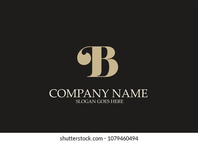 Elegant B Letter Logo Designcreative Monogram Stock Vector (Royalty ...