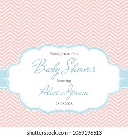 Elegant baby shower invitation template