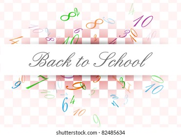 Elegant back to school invitation.Vector illustration.