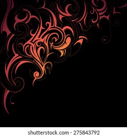 Elegant backdrop ornament with copy space area