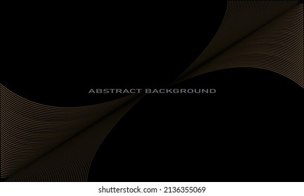 elegant background with abstract golden lines in the corner