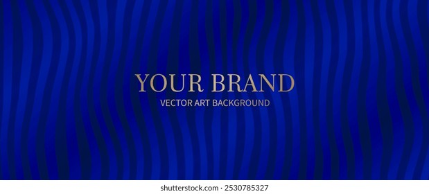 Fondo elegante con patrón de líneas azules en gradiente de lujo. Ilustración vectorial abstracta de Premium para invitación, tarjetas de visita, folleto, cubierta, invitación de lujo, Anuncio de negocios, cupón prestigioso.