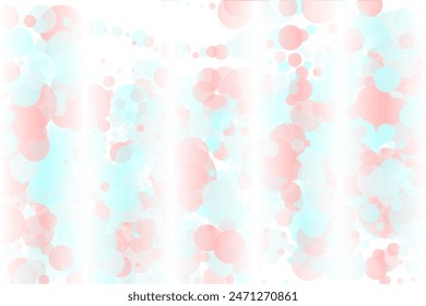 Elegant background, bokeh effect. Pink and green-mont colour. Vector illustration Pattern with circles of different scale and transparency with overlap. Pattern for banners, web pages, ads, Wallpapers