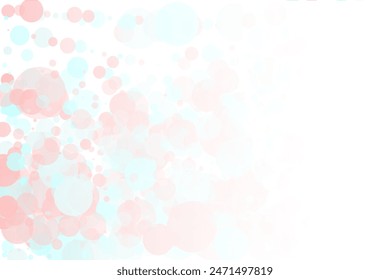 Elegant background, bokeh effect. Pink and green-mont colour. Vector illustration Pattern with circles of different scale and transparency with overlap. Pattern for banners, web pages, ads, Wallpapers