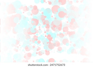 Elegant background, bokeh effect. Pink and green-mont colour. Vector illustration Pattern with circles of different scale and transparency with overlap. Pattern for banners, web pages, ads, Wallpapers