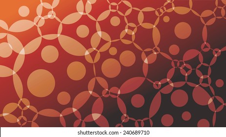 Elegant background with bright circles and gradient from red to black.