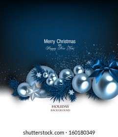 Elegant  background with Christmas garland. Vector illustration