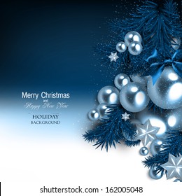 Elegant  background with Christmas garland. Vector illustration