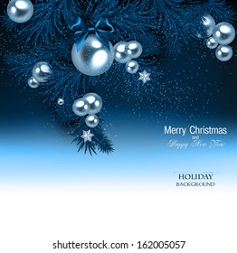 Elegant  background with Christmas garland. Vector illustration