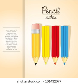 elegant background of colored pencils stripe and space for text