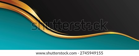 elegant background curved gold lines