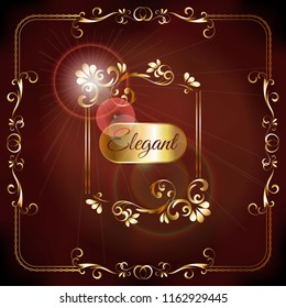 Elegant background with decorative frame