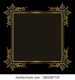 Elegant background with a decorative gold border