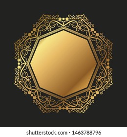 Elegant background with a decorative gold frame