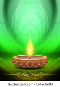 elegant background design for diwali festival with beautiful lamp. vector illustration 