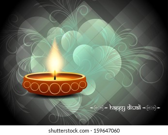 elegant background design for diwali festival with beautiful lamp. vector illustration