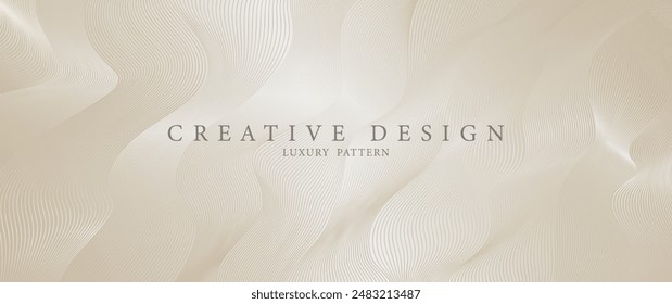 Diseño de fondo elegante con patrón de línea dorada. Ilustración vectorial abstracta de Premium para invitación, flyer, diseño de portada, invitación de lujo, Anuncio de negocios, cupón prestigioso.