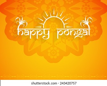 Elegant background design of Happy Pongal. 