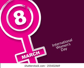 Elegant background design for International Women's Day. 