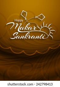 Elegant background design of Makar Sankranti. 