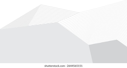 Elegant background design with white and grey line pattern or texture. Luxury horizontal white background for business banner, poster, backdrop, voucher, invite. Vector illustration