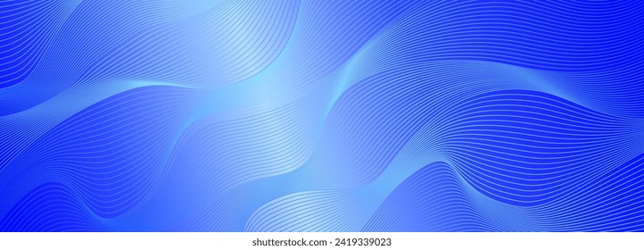 Elegant background design with white line pattern and blue gradient. Premium abstract vector illustration for invitation, flyer, cover design, luxe invite, business banner, prestigious voucher.