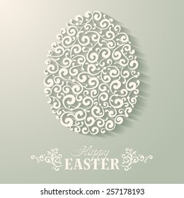 Elegant background for easter greeting with luxury decor