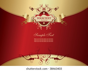 Elegant background with floral elements. Easy to edit vector image.