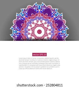 Fondo elegante con elementos florales y fondo ornamentado. Ilustración vectorial. EPS 10.