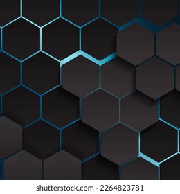 Elegant background glowing hexagon pattern
