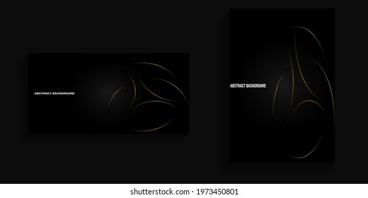 elegant background with gold abstract lines on the right for banners, covers, card backgrounds, social media banners,