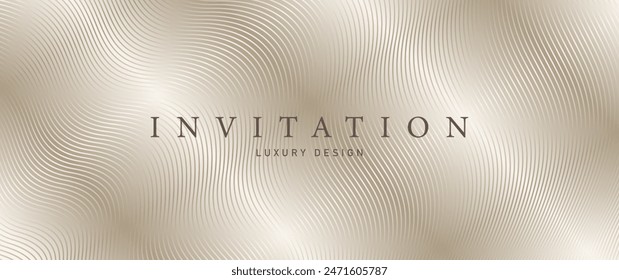 Elegant background with gold lines pattern and luxury gradient. Premium modern abstract vector illustration for invitation, flyer, cover design, prestigious voucher, business banner, luxe invite.