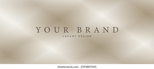 Elegant background with gold lines pattern and luxury gradient. Premium modern abstract vector illustration for invitation, flyer, cover design, prestigious voucher, business banner, luxe invite.