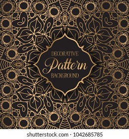Elegant background with a gold mandala design