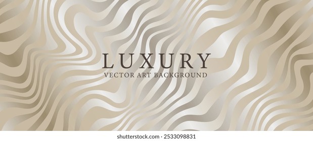 Eleganter Hintergrund mit goldenen und silbernen Linien Muster auf Luxus-Farbverlauf. Abstrakte Vektorgrafik der Extraklasse für Einladung, Flyer, Cover Design, luxe Einladung, Business Banner, prestigeträchtiger Gutschein.