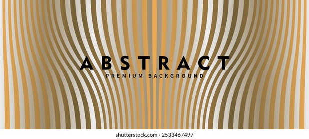 Elegant background with gold and silver lines 3d pattern on luxury gradient. Premium abstract vector illustration for invitation, flyer, cover design, luxe invite, business banner, prestigious voucher