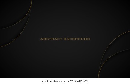 elegant background with golden lines and shadows in the corner